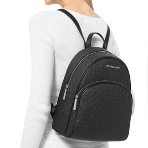 Michael Kors Medium Abbey Logo Backpack Black *NWOT*